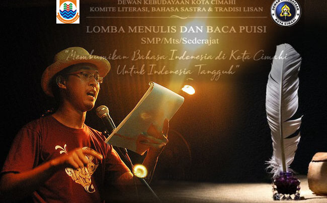 flyer lomba baca dan menulis puisi