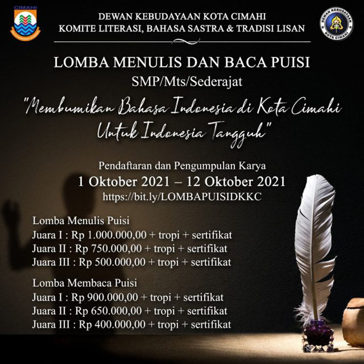 flyer lomba menulis dan baca puisi