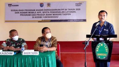 Photo of Kakancab PT ASABRI (Persero) Pontianak Bastomi Ahmad Khoiri Lakukan Sosialisasi Program ASABRI di Kodim 1204/Sanggau