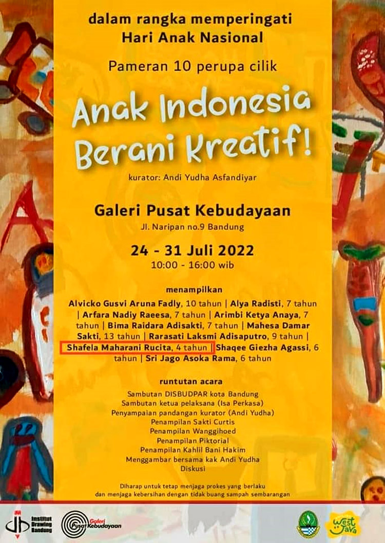 Flyer Pameran 10 Perupa Cilik Bandung 