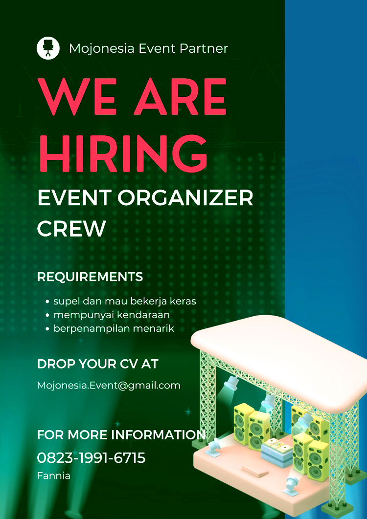 IKLAN Lowongan Pekerjaan Event Organizer Crew