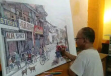 Photo of Pelukis Bandung Barat Sobirin Ikuti Pameran Lukisan di Gedung Creative Center Ahmad Djuhara Kota Cirebon