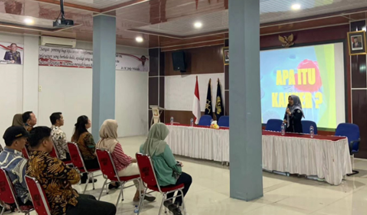 sosialisasi kanker dan tumor yang berlangsung di Aula Gedung III Lapas Kelas 1 Medan