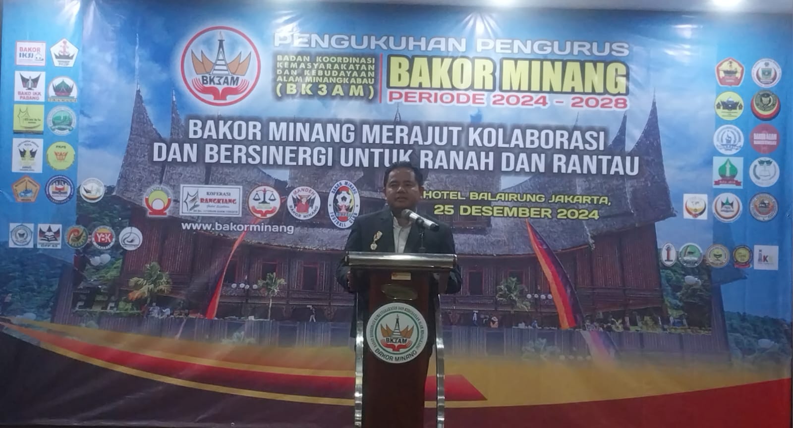 Sambutan Ketua Bakor Minang terpilih periode 2024 -2028 Dr.H.Yuherman, S.H.,MH,MKn.