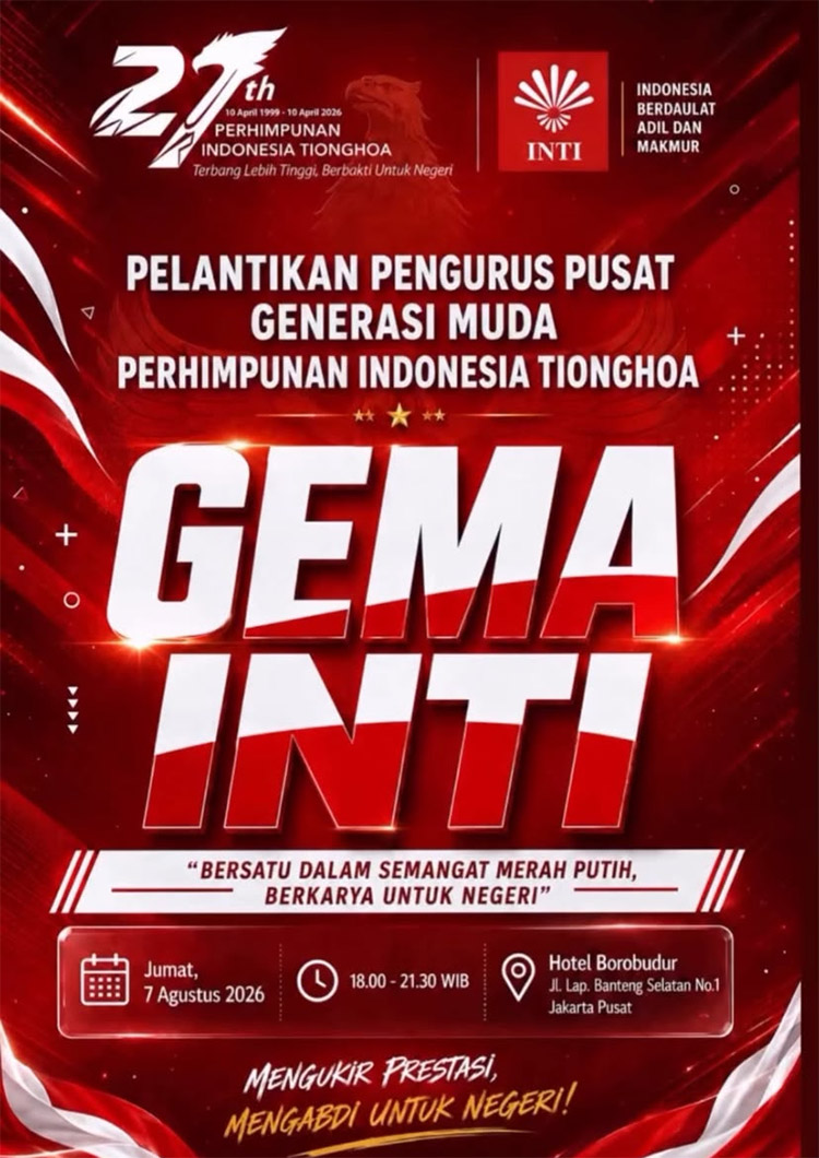 Flyer Pelantikan Pengurus Pusat Gema INTI: Bersatu dalam semangat merah putih, berkarya untuk negeri - (Sumber: PMN)